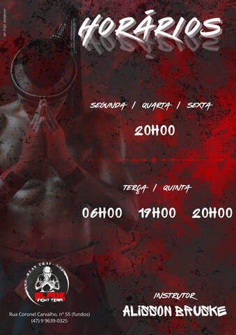 Este flyer foi criado com foco em chamar a atenção de forma imediata, utilizando uma combinação de tipografia agressiva, contraste forte e elementos visuais dinâmicos que traduzem a energia e a intensidade do Muay-Thai. A composição valoriza o equilíbrio